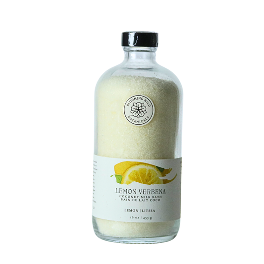 Lemon Verbena Coconut Milk Bath Salts | Large Bottle