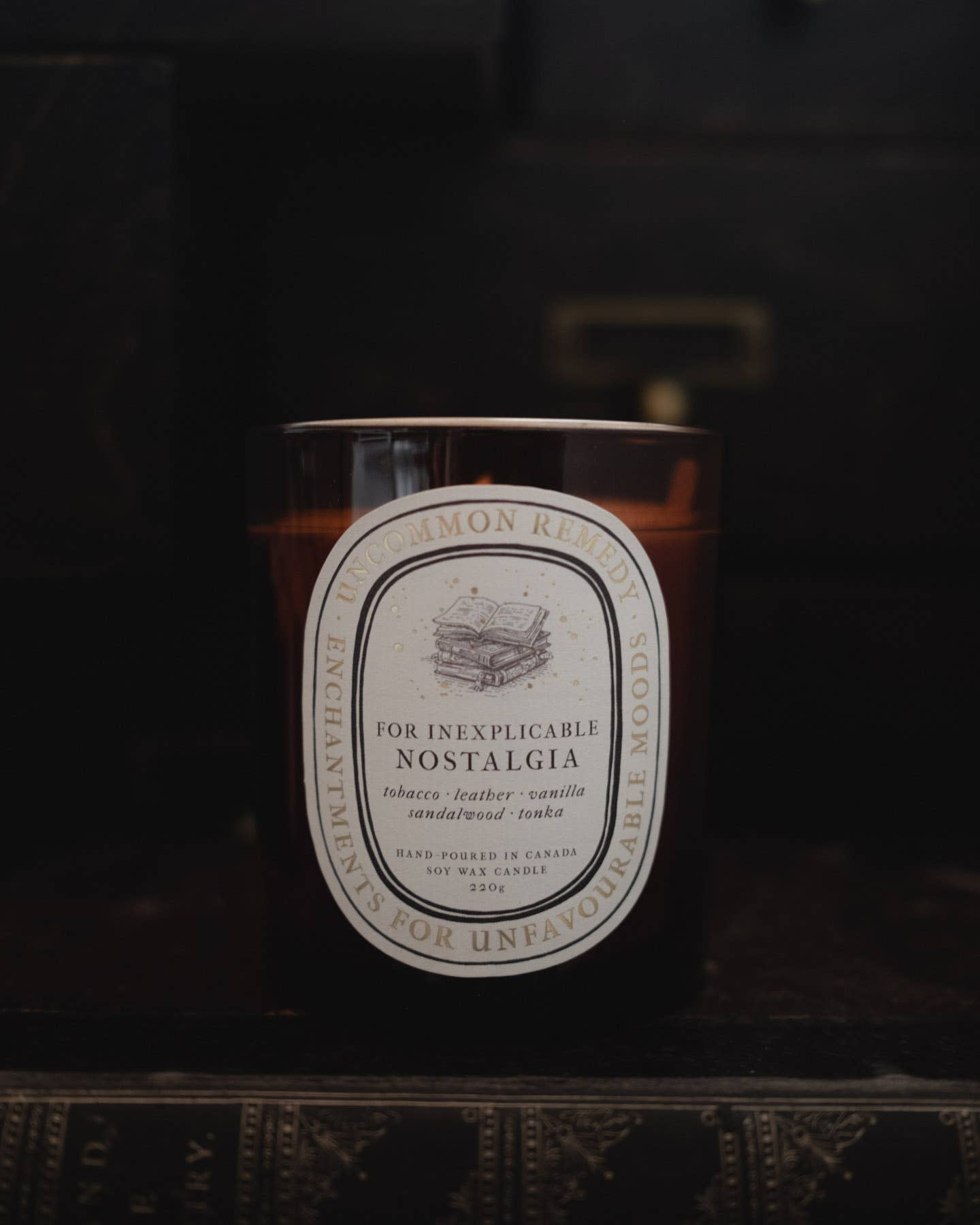 For Inexplicable Nostalgia | Tobacco, Leather, Vanilla - Soy Wax Candle