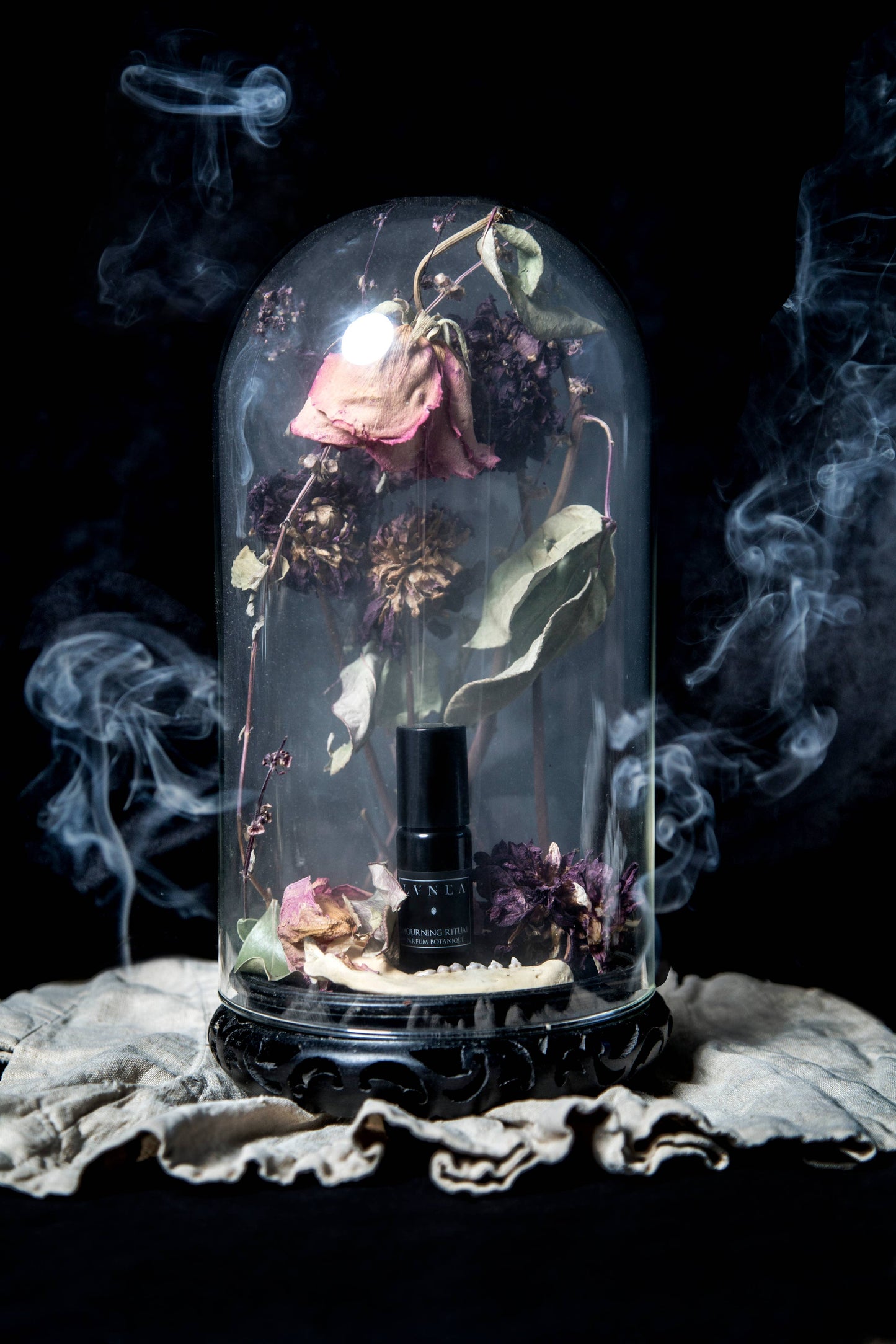 Lvnea MOURNING RITUAL | Botanical Oil Perfume - Wilted Rose, Black Velvet, and Incense