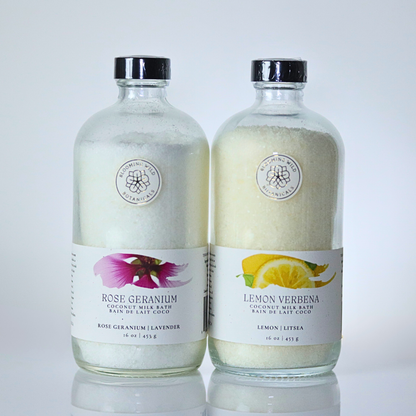 Lemon Verbena Coconut Milk Bath Salts | Large Bottle