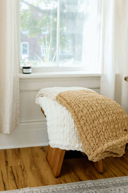 Emma - Handmade Chunky Knit Blanket | Lap Throw