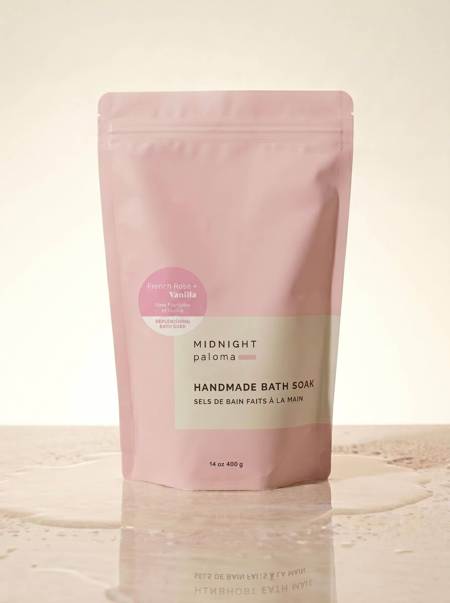 French Rose + Vanilla Bath Soak Epsom Salts: 14oz