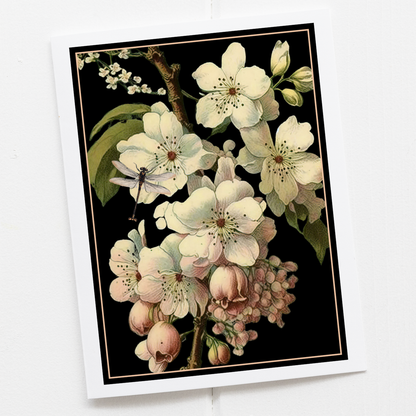 Dramatic Cherry Blossoms Card