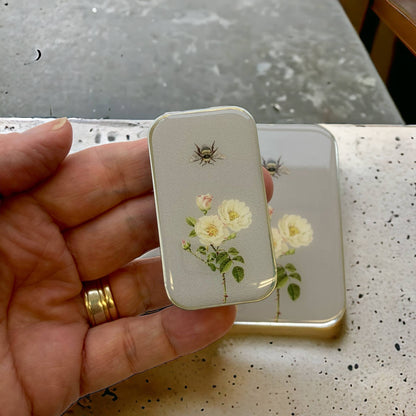 Large Bee and Rose Stitch Marker Tin