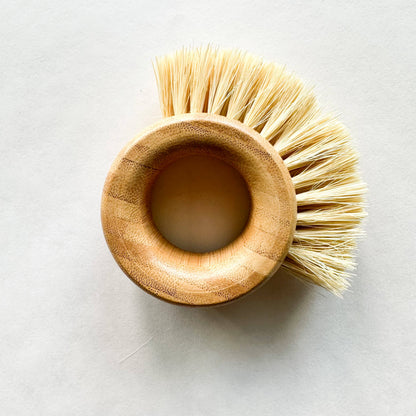 Bamboo Vegetable Brush - Sisal & Palm Bristles: Oval Brush