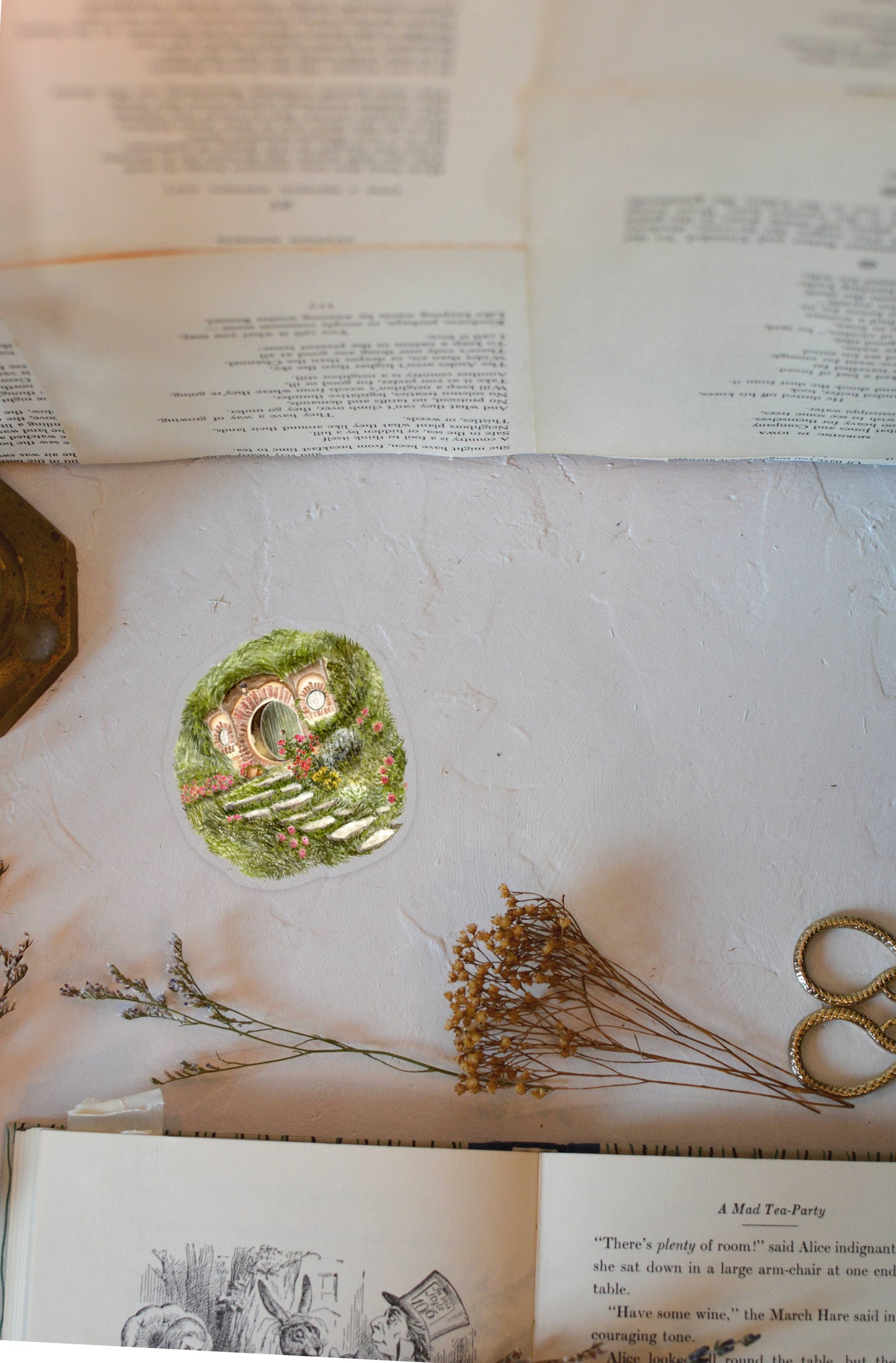 Clear Hobbit Hole Vinyl Sticker