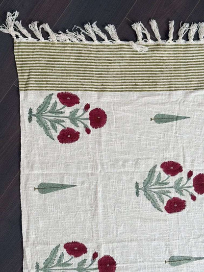 Maroon Floral | Throw Blanket