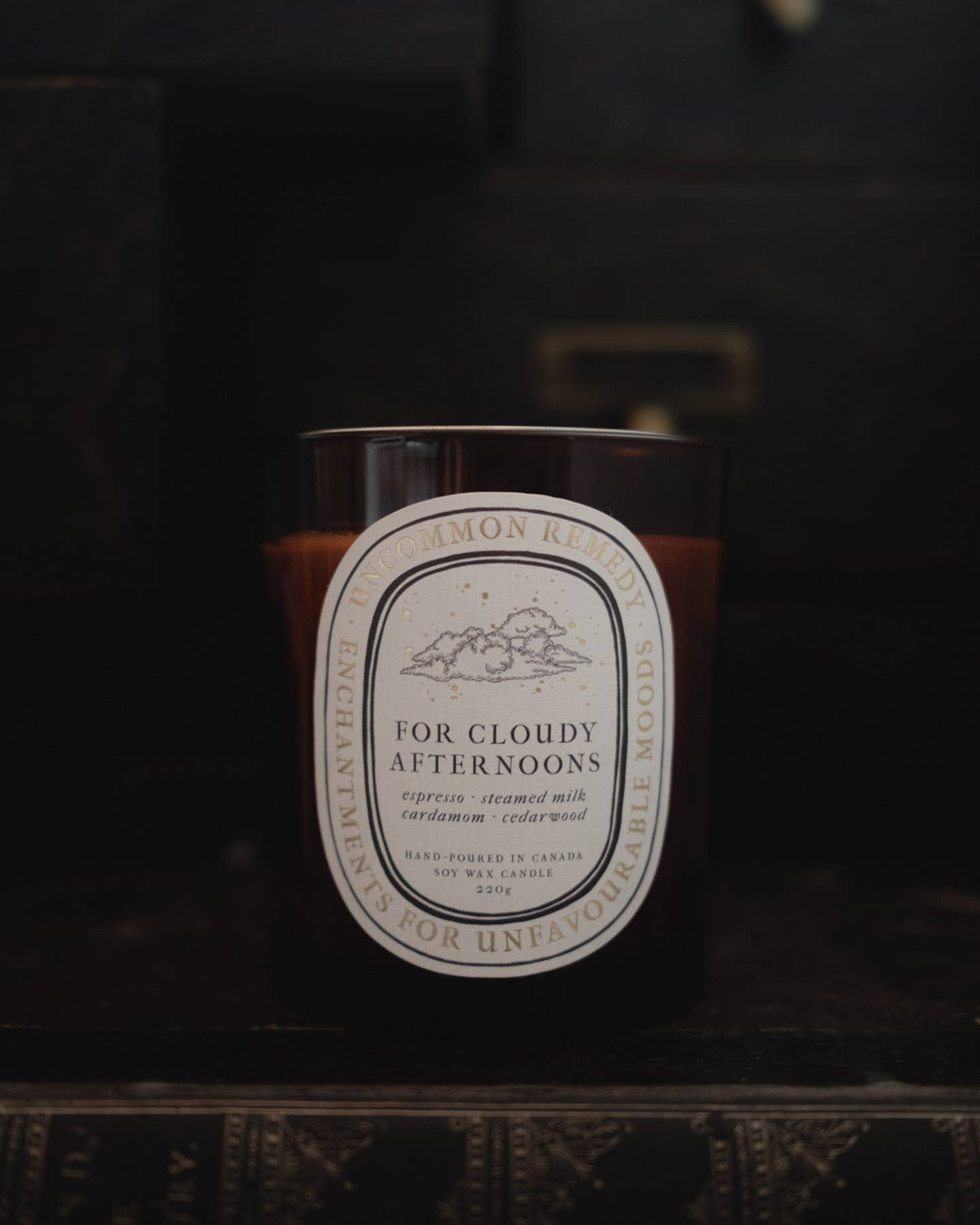For Cloudy Afternoons | Espresso, Cardamom, Cedarwood - Soy Wax Candle