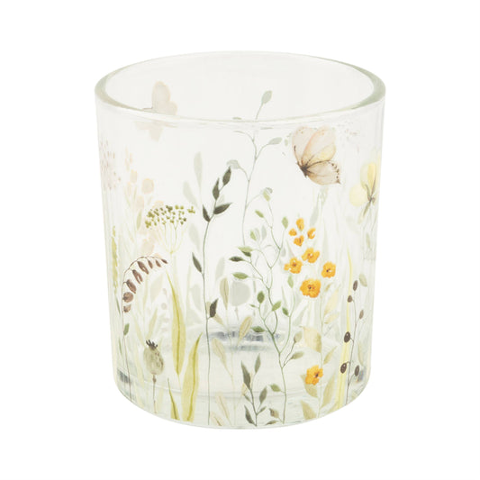 Meadow Flower Glass Votive Holder