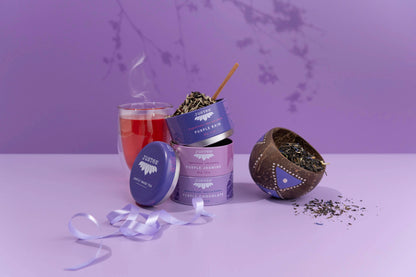 Organic, Fair-Trade Purple Tea | Trio Tin & Spoon Gift Set