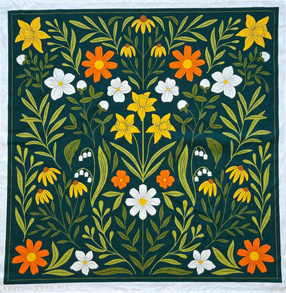 Floral Flour Sack Towel  |  Flower Tea Towel
