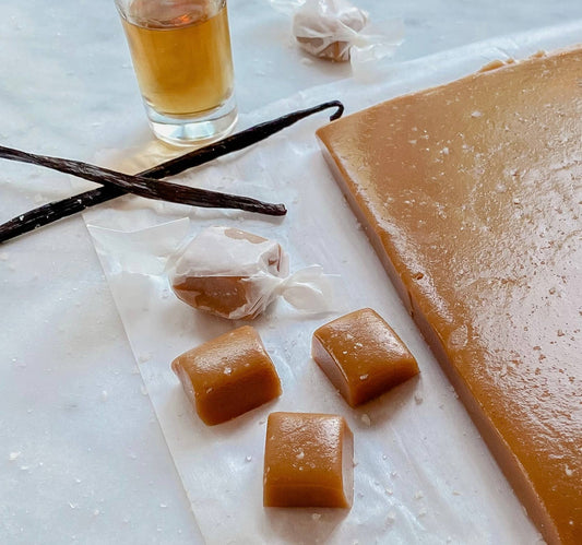 Vanilla Bean & Bourbon Caramels