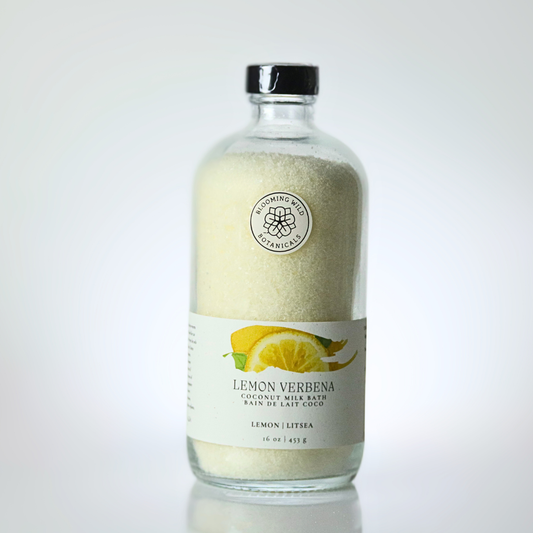 Lemon Verbena Coconut Milk Bath Salts | Large Bottle