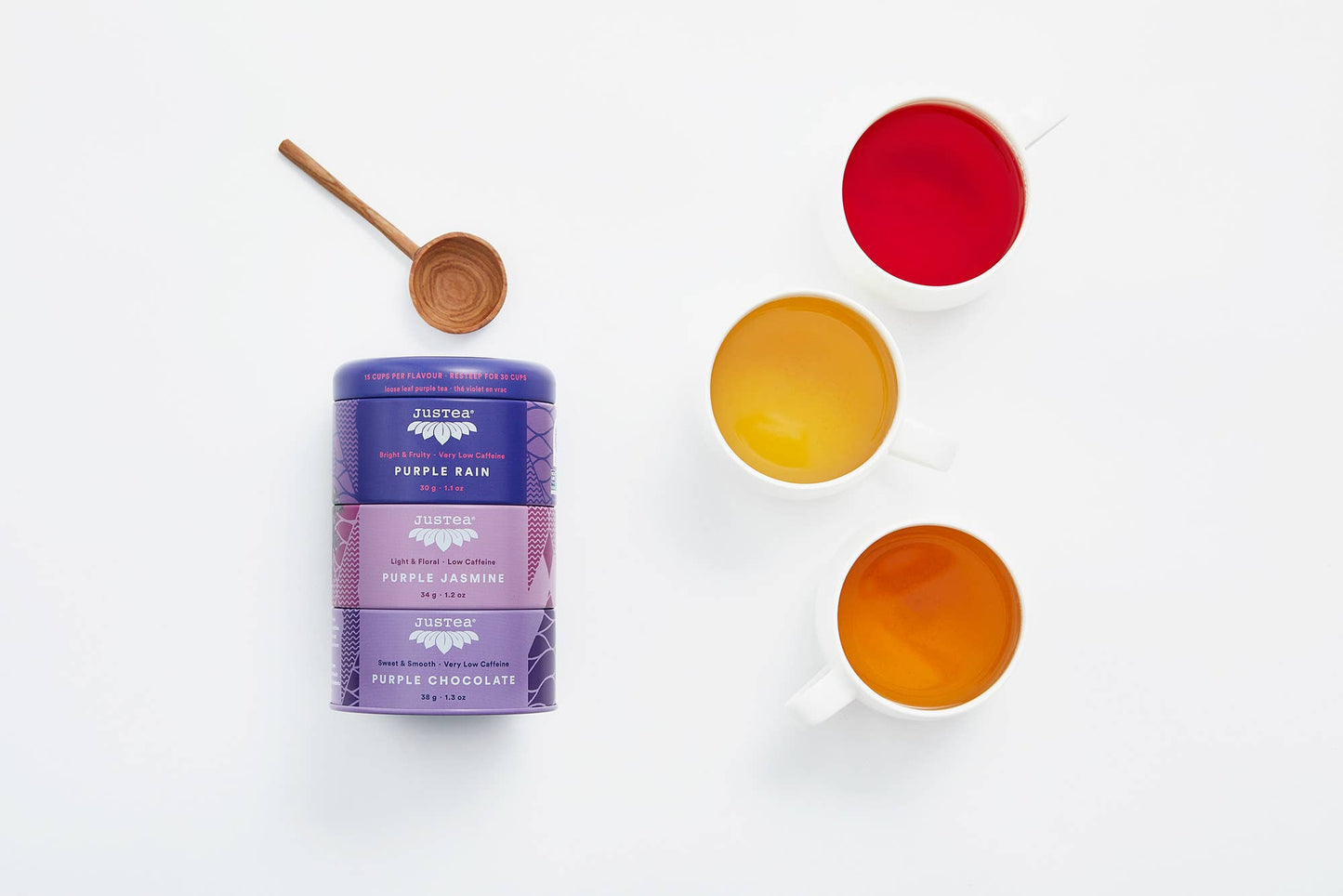 Organic, Fair-Trade Purple Tea | Trio Tin & Spoon Gift Set