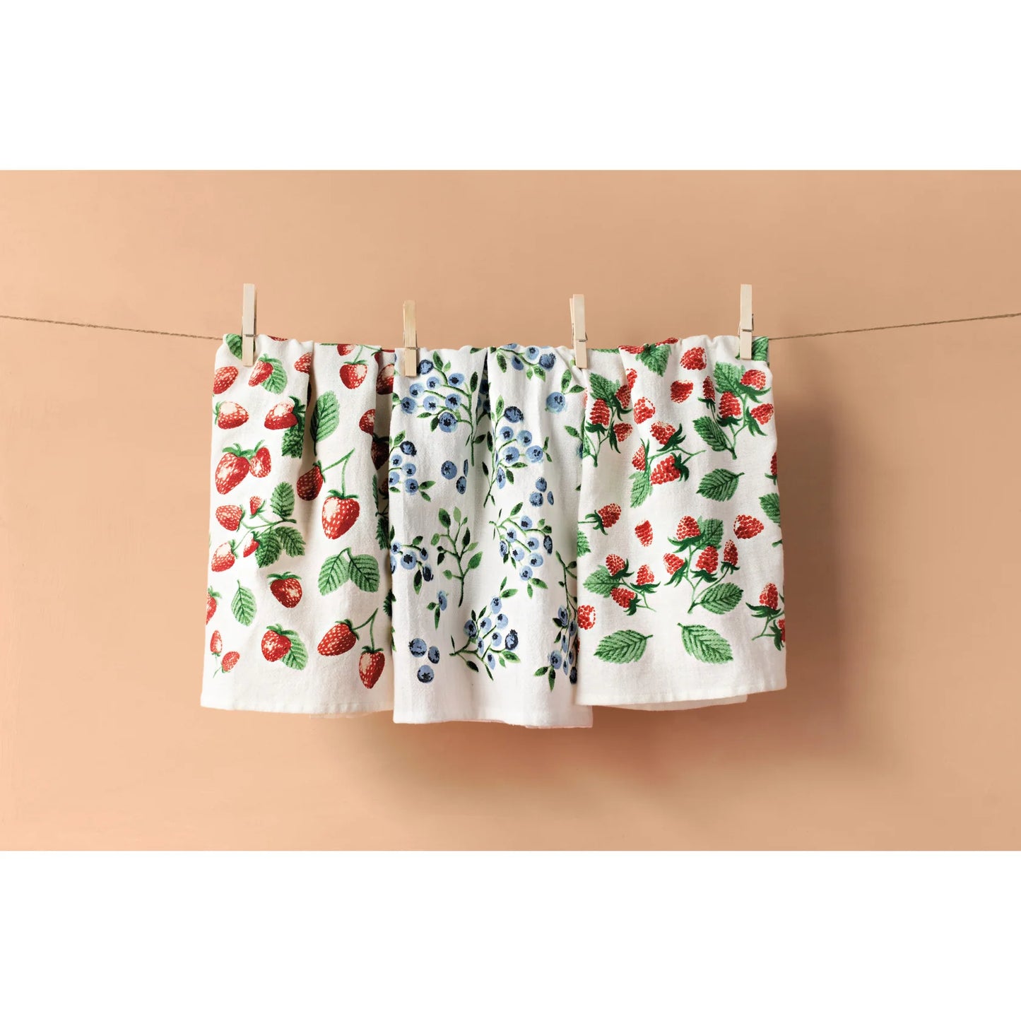 Berry Patch Bakers Floursack Dishtowels Set of 3