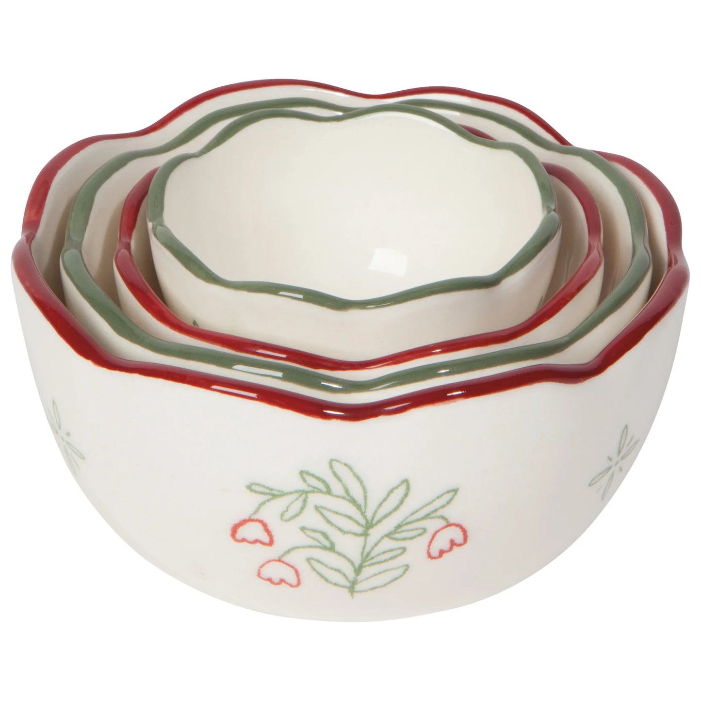 Camellia Stoneware Nesting Bowls | Set of 4 Assorted
