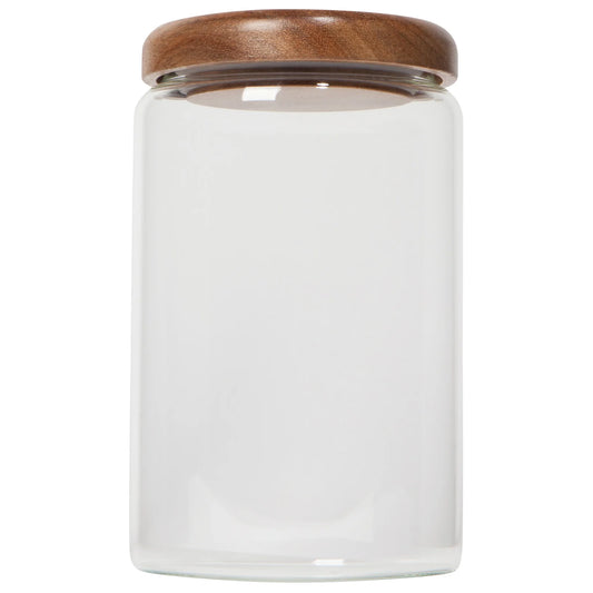 Glass Jar with Acacia wood Lid | 20 oz, 32 oz, 42 oz