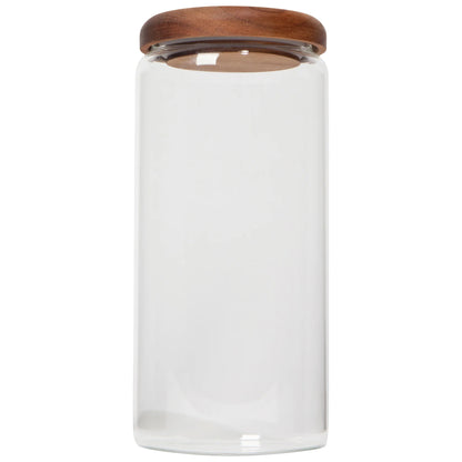 Glass Jar with Acacia wood Lid | 20 oz, 32 oz, 42 oz