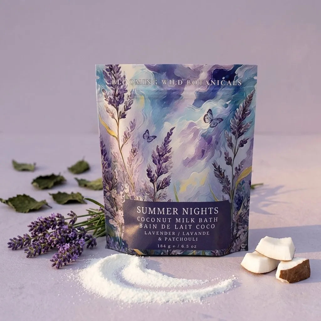 Summer Nights Coconut Milk Bath Soak Sachet | Lavender