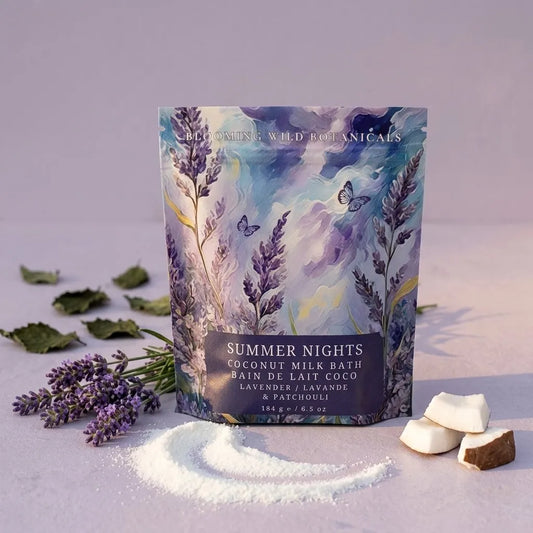 Summer Nights Coconut Milk Bath Soak Sachet | Lavender